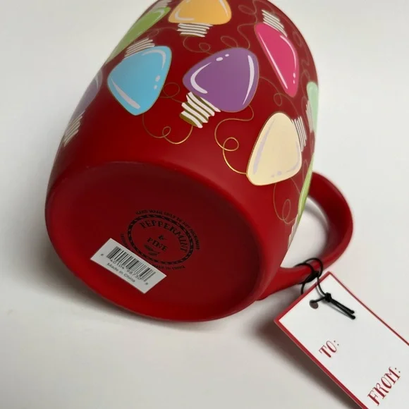 NWT ⚜️♥️⚜️ Peppermint & Pine Christmas light red festive Mug - Picture 10 of 12